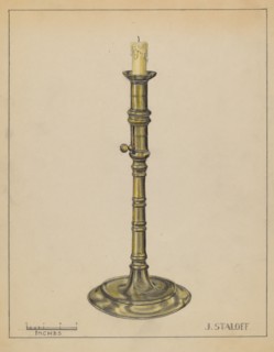 Candlestick, c. 1936. Creator: Jack Staloff.