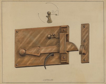 Bar Latch, c. 1936. Creator: Jack Staloff.