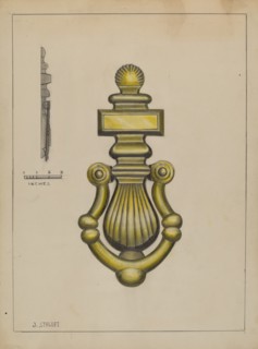 Door Knocker, c. 1936. Creator: Jack Staloff.
