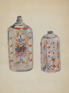 Flint Glass Bottles, c. 1936. Creator: Ella Josephine Sterling.