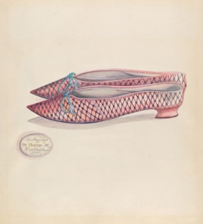 Woman's Slipper, c. 1936. Creator: Ella Josephine Sterling.