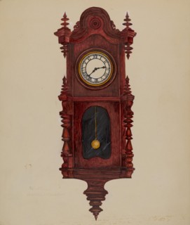 Clock, c. 1936. Creator: Florence Stevenson.