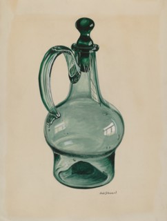 Blown Decanter, c. 1936. Creator: Robert Stewart.