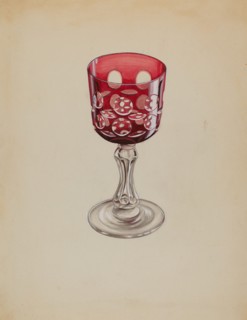 Ruby Case-Glass Goblet, c. 1936. Creator: Robert Stewart.