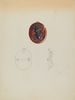 Brooch, c. 1937. Creator: Isidore Steinberg.