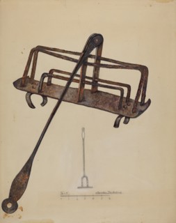 Iron Toast Rack, c. 1937. Creator: Florence Stevenson.