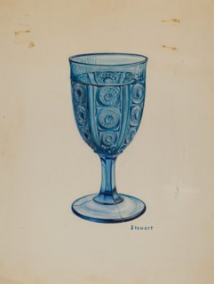 Blue Goblet, c. 1937. Creator: Robert Stewart.