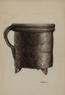 Pa. German Cheese Strainer, c. 1937. Creator: Robert Stewart.