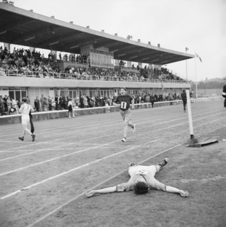 Copthall Stadium, Hendon, Barnet, London, 25/06/1966. Creator: John Laing plc.