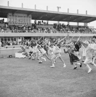 Copthall Stadium, Hendon, Barnet, London, 25/06/1966. Creator: John Laing plc.