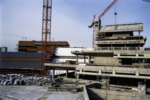 British Library, Euston Road, St Pancras, Camden, London, c November 1988. Creator: John Laing plc.