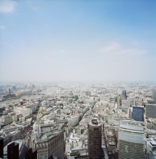 View looking south-west from the top of the NatWest Tower over the City of London, 15/05/1996. Creator: John Laing plc.