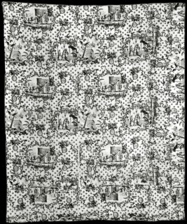 Bedcover, England, c. 1790.