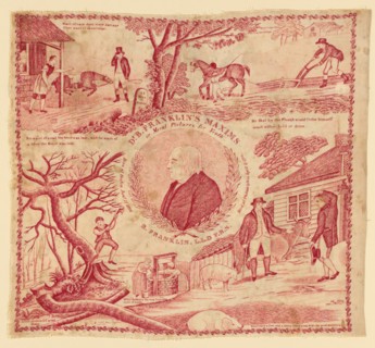 Handkerchief, England, c. 1795.