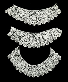 Collar and Two Cuffs, England, 1850/75.