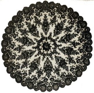 Parasol Cover, France, 1870s.