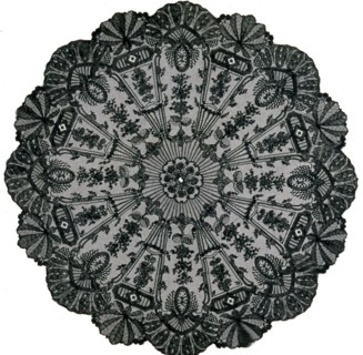 Parasol Cover, France, 1850s.