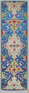 Alhambra textile panel with double border, France, about 1865.