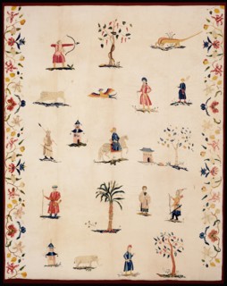 Bed Curtain, United States, c. 1720.