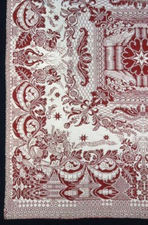 Coverlet, New York, c. 1850.