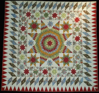 Bedcover (Star of Bethlehem Quilt), New York, c. 1830.