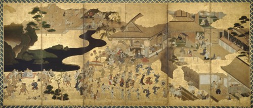Genre Scenes (Fuzoku byobu), About 1640.