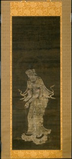 The Bodhisattva Kannon, from the triptych Approach of the Amida Trinity, Kamakura Period; mid-13th century.
