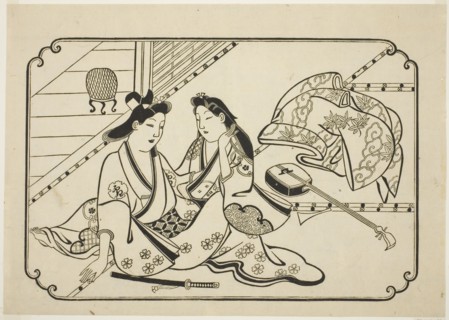 After a little music, from an untitled series of 12 erotic prints, c. 1673/81. Attributed to Hishikawa Moronobu.