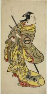 The Actor Ichikawa Monnosuke I, c. 1719. Attributed to Okumura Toshinobu.