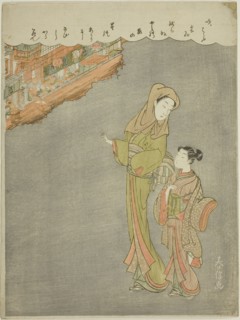 Going to the Theater, c. 1770/71. Attributed to Suzuki Harunobu.
