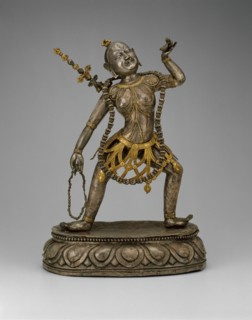 Tantric Female Enlightened Being (Vajrayogini) Holding a Skull Cup, 18th century.