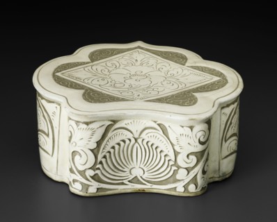 Cloud-Shaped Pillow with Peony Scroll, Northern Song dynasty (960-1127), late 10th/early 11th century.