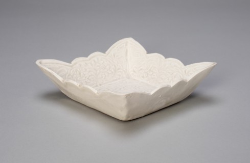 Foliate Square Dish, Liao dynasty (907-1124), late 10th century.