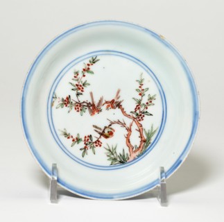 Dish with Birds on Flower Branches, Ming dynasty (1368-1644), Wanli reign mark (1563-1620).