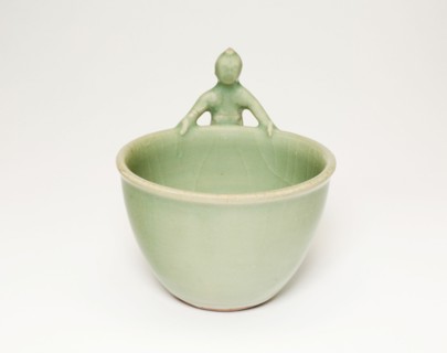 Bowl with Boy and Swimming Fish, Yuan dynasty (1271-1368) or Ming dynasty (1368-1644).