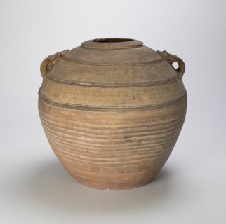Jar (Hu) with Two Loop Handles, Western Han dynasty (206 B.C.-A.D. 9), 1st century B.C.