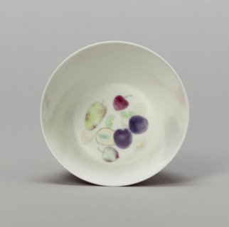 Cup with Stylized Fruit: Plums, Cherries, Melon, and Seeds, Qing dynasty (1644-1911), Kangxi reign mark and period (1662-1722).