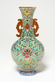 Vase with Dragon-Shaped Handles, Qing dynasty (1644-1911), Qianlong reign mark and period (1736-1795), probably late 18th century.