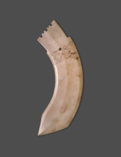 Curved Dagger-Blade (ge), Shang dynasty (c.1600-1046 BC), 13th-11th century B.C.