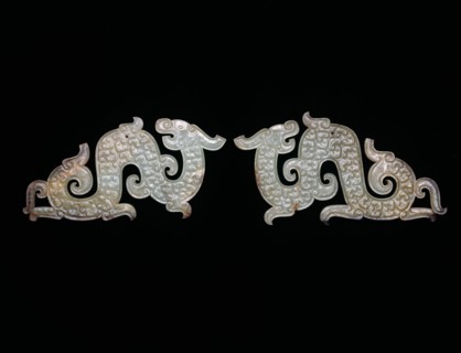 Dragon Pendants, Eastern Zhou dynasty, Warring States period (c.480-221 BC) c. 4th/3rd century B.C.