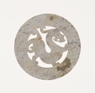 Openwork Jade Bi, Western Han dynasty (206 B.C.-A.D. 9).