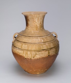 Globular Jar with Ring Handles, Western Han dynasty (206 B.C.-A.D. 9), 1st century B.C.