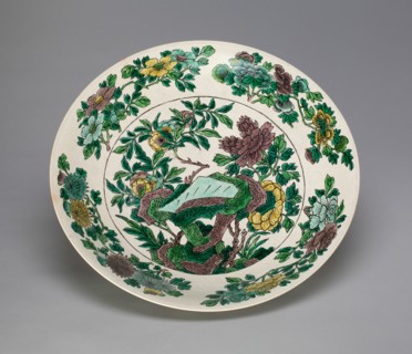 Green and Aubergine-glazed Dish (Susancai), Qing dynasty (1644-1911), Kangxi period (1662-1722).