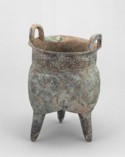 Tripod Food Container (Li), Shang dynasty, Erligang period (c. 1500-1400 B.C.).