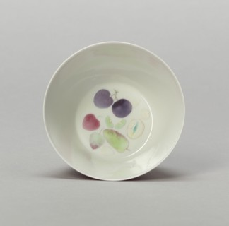 Cup with Stylized Fruit: Plums, Cherries, Melon, and Seeds, Qing dynasty (1644-1911), Kangxi reign mark and period (1662-1722).