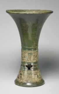 Beaker, Shang dynasty ( about 1600-1046 BC ).