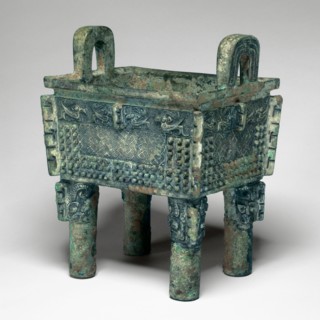 Rectangular Cauldron, Shang dynasty ( about 1600-1046 BC ), 12th/11th century B.C.