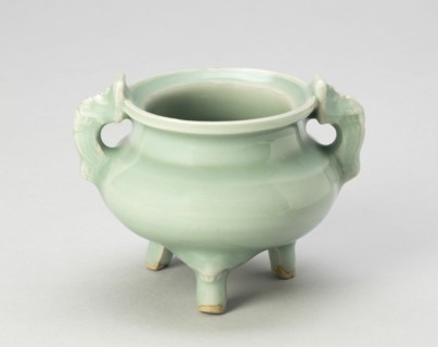 Tripod Incense Burner (Censer) with Monster-Head Feet and Loop Handles, Southern Song dynasty (1127-1279).
