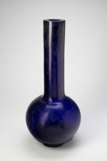 Large Blue Glass Bottle Vase, Qing dynasty (1644-1911), 19th century.