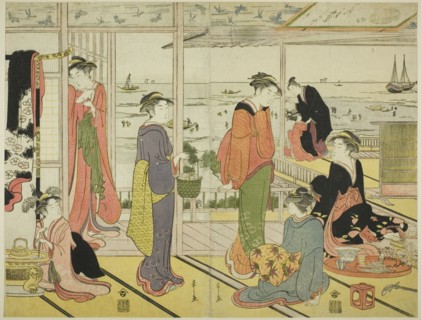 In a Pleasure House in Shinagawa (Shinagawa no rojo), late 18th-early 19th century.